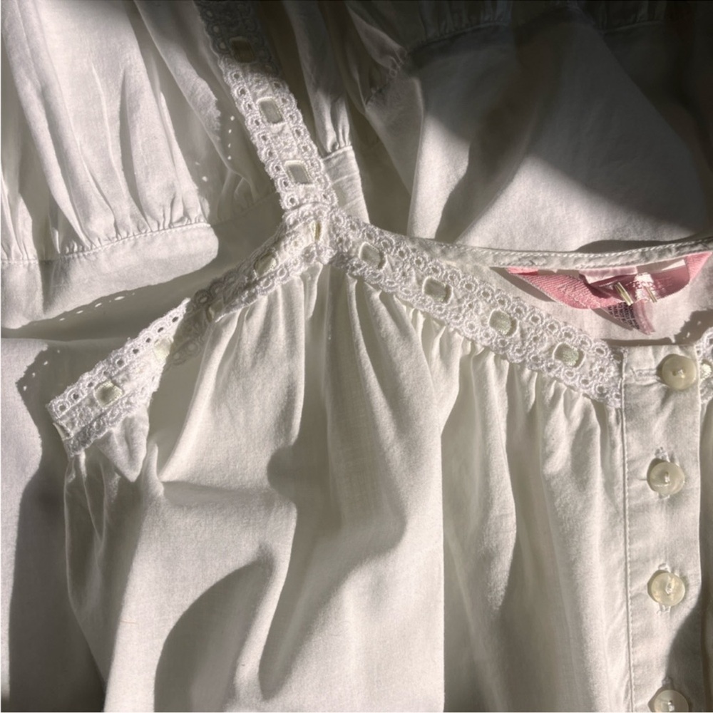 Vintage Y2K Victoria’s Secret Cotton Maxi Nightgown 90’s Canterbury Collection - Picture 7 of 13